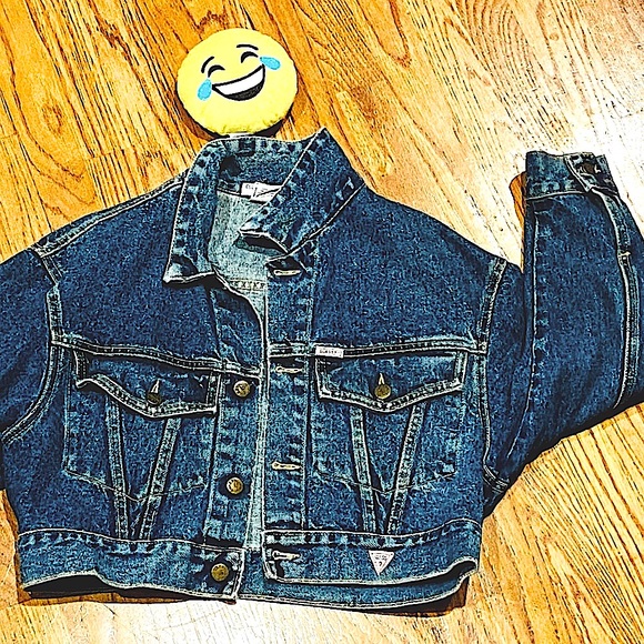 Vintage REAL 80s oversized Dolman Guess Marciano Crop Jacket S 🇺🇸 - Picture 12 of 14